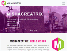 Tablet Screenshot of mishacreatrix.com